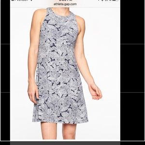 Athleta high neck printed dress